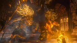 مبارزه Nameless King بر علیه Gwyns Firstborn در بازی Dark Souls