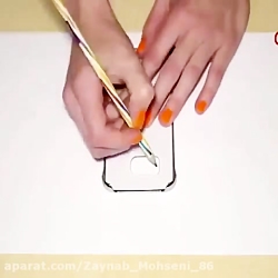 تزئین جلد تلفن همراه با استفاد...