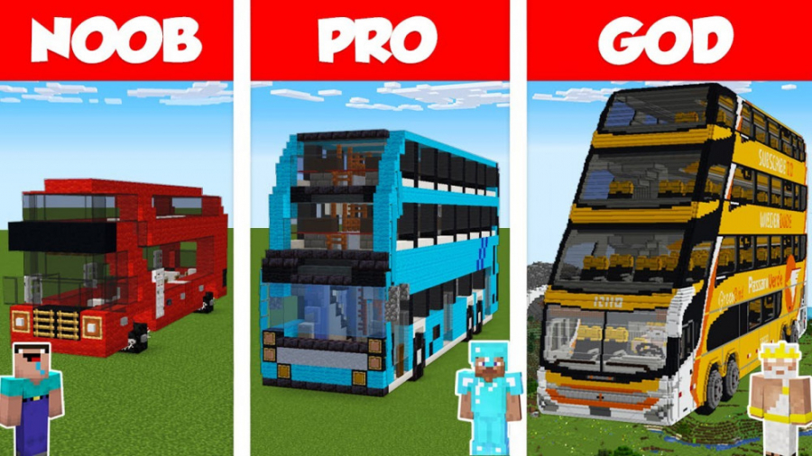 Minecraft NOOB vs PRO vs GOD: Bus