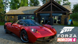 رانندگی با ماشین pagani huayra در بازی forza horizon 4