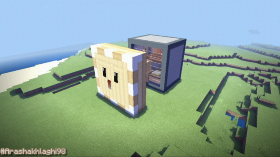 ساخت خانه به شکل پیستون در ماینکرافت!!! | MineCraft