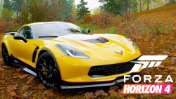 رانندگی با Chevrolet corvette z06 در بازی forza horizon 4
