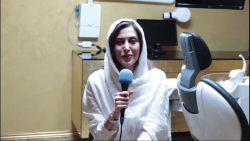 گفت و گو با مهتاب کرامتی در شهرک سلامت اصفهان