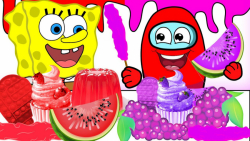 چالش بنفش قرمز باب اسفنجی