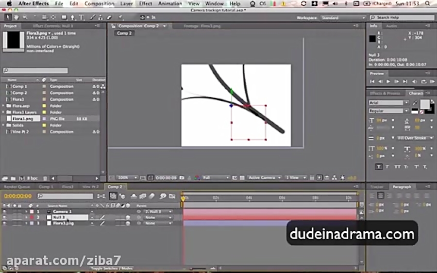 Camera pan and zoom with Null object After Effects