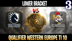Liquid vs Chicken Fighters Game 3 - Bo3 - LB Qualifier The International TI10