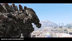 مبارزه گوزیلا در GTA5