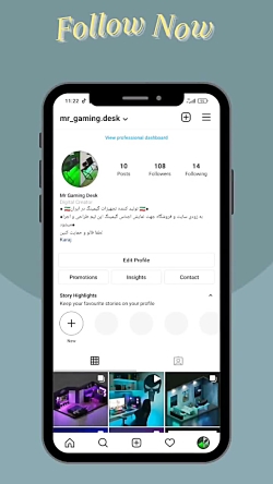 پیج اینستاگرام گروه سازنده میز گیمینگ ققنوس