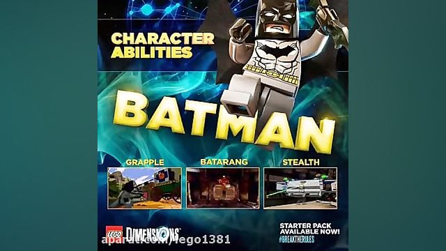 انیمیشن معرفی قابلیت batman در بازی lego dimensions زمان14ثانیه