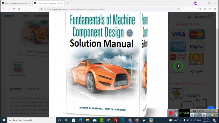 Manual Fundamentals of Machine Component Design Robert C Juvinall Kurt