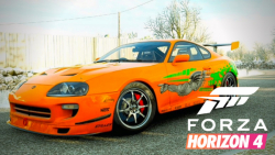 رانندگی با ماشین تویوتا سوپرا سریع و خشن در بازی forza horizon 4