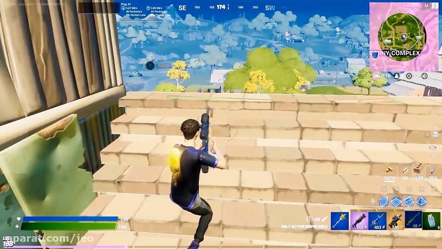 اسکین بهترین پلیر fortnite  رو گرفتم(BUGHA)