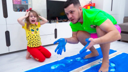 چالش 3 نفره ایوا  مامان  بابا