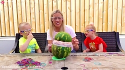 گبی و الکس چالش گدازه با مادر...