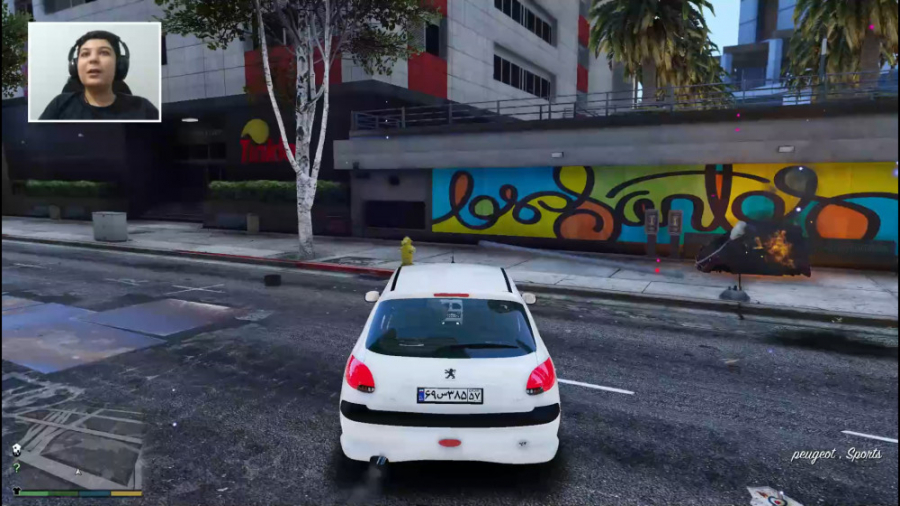 تست تصادف پژو 206 در GTA V...آ...