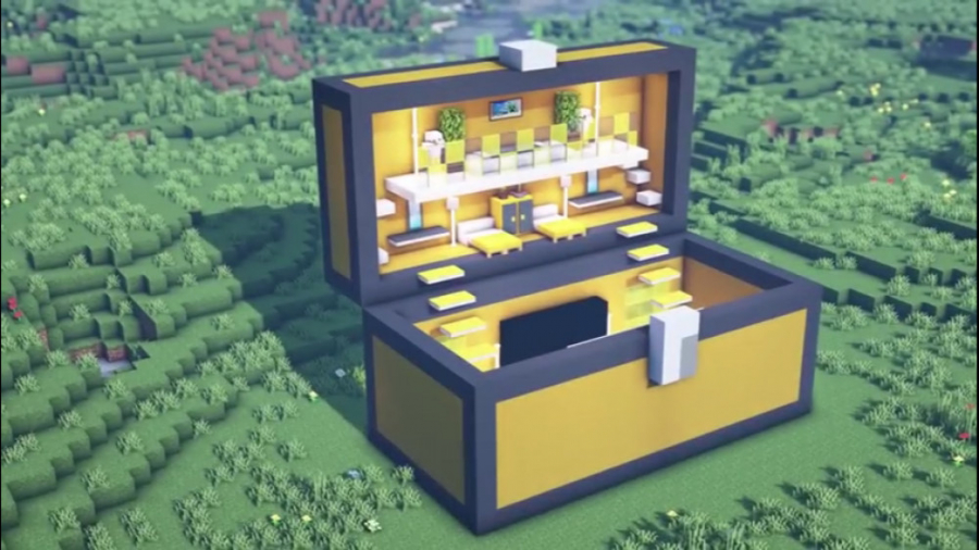 ماینکرافت اموزش ساخت خانه به شکل صندوق بزرگ