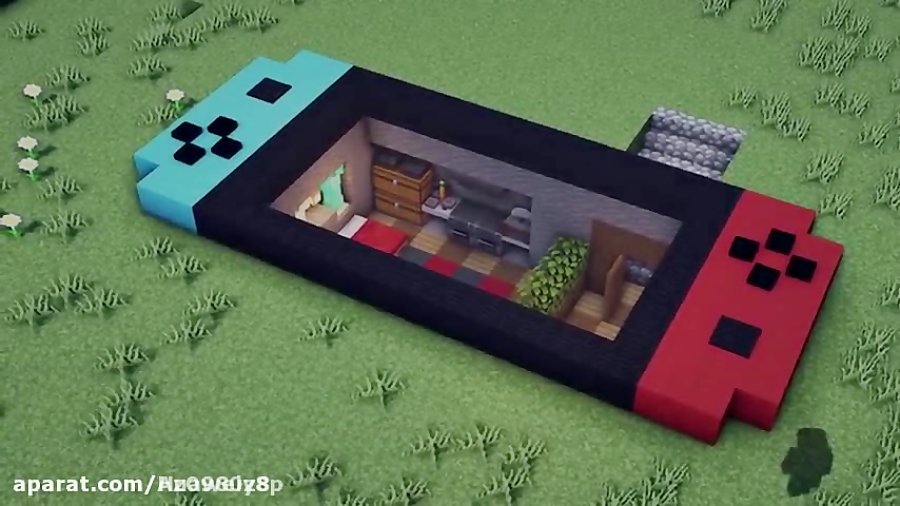 منکرافت ساخت خانه به شکل کنسول بازی