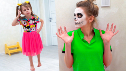 چالش هالوین ایوا  مامان  بابا