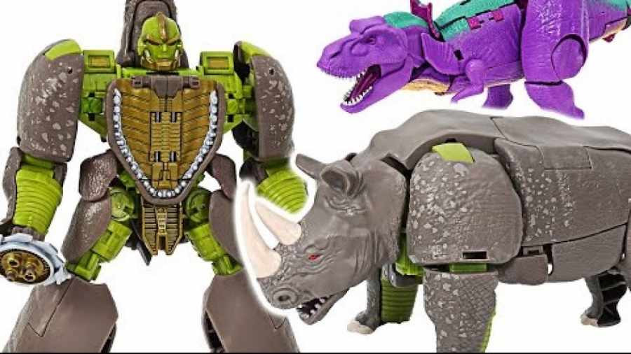 اسباب بازی - بازی با عروسک ربات های مبدل - قسمت 13 - تبدیل کرگدن/مبارزه دایناسور زمان258ثانیه