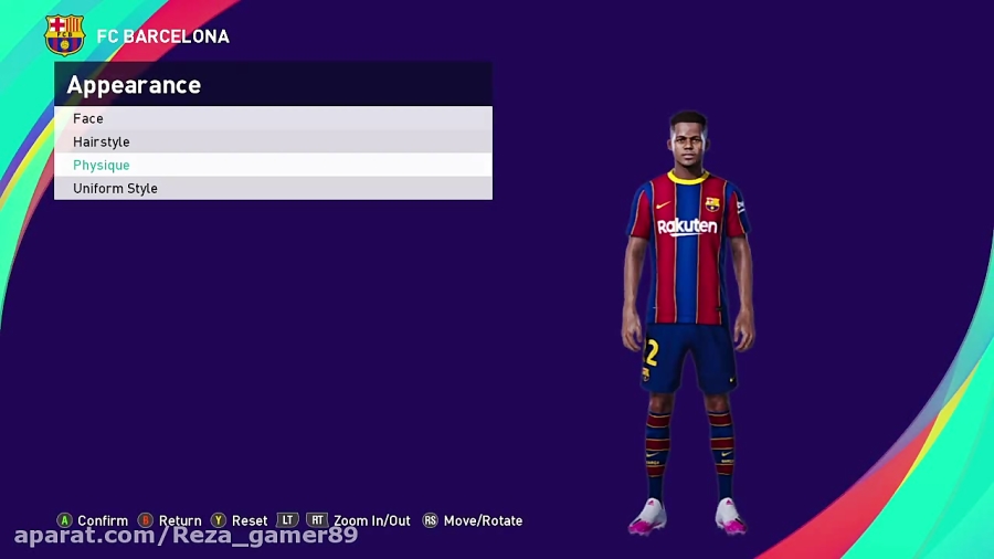 آموزش ساخت فیس آنسو فاتی در pes 2021