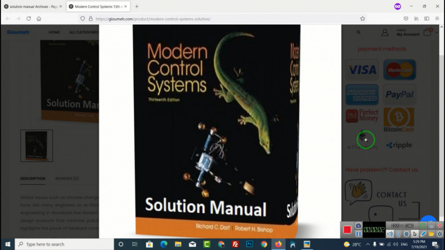 modern control systems dorf 13th edition solution manual