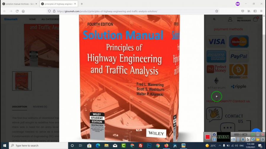 Solution Manual of Principles of highway engineering and traffic