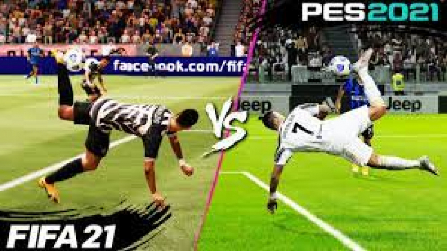 مقایسه شوت های از راه دور در بازی FIFA 21 vs. PES 2021-