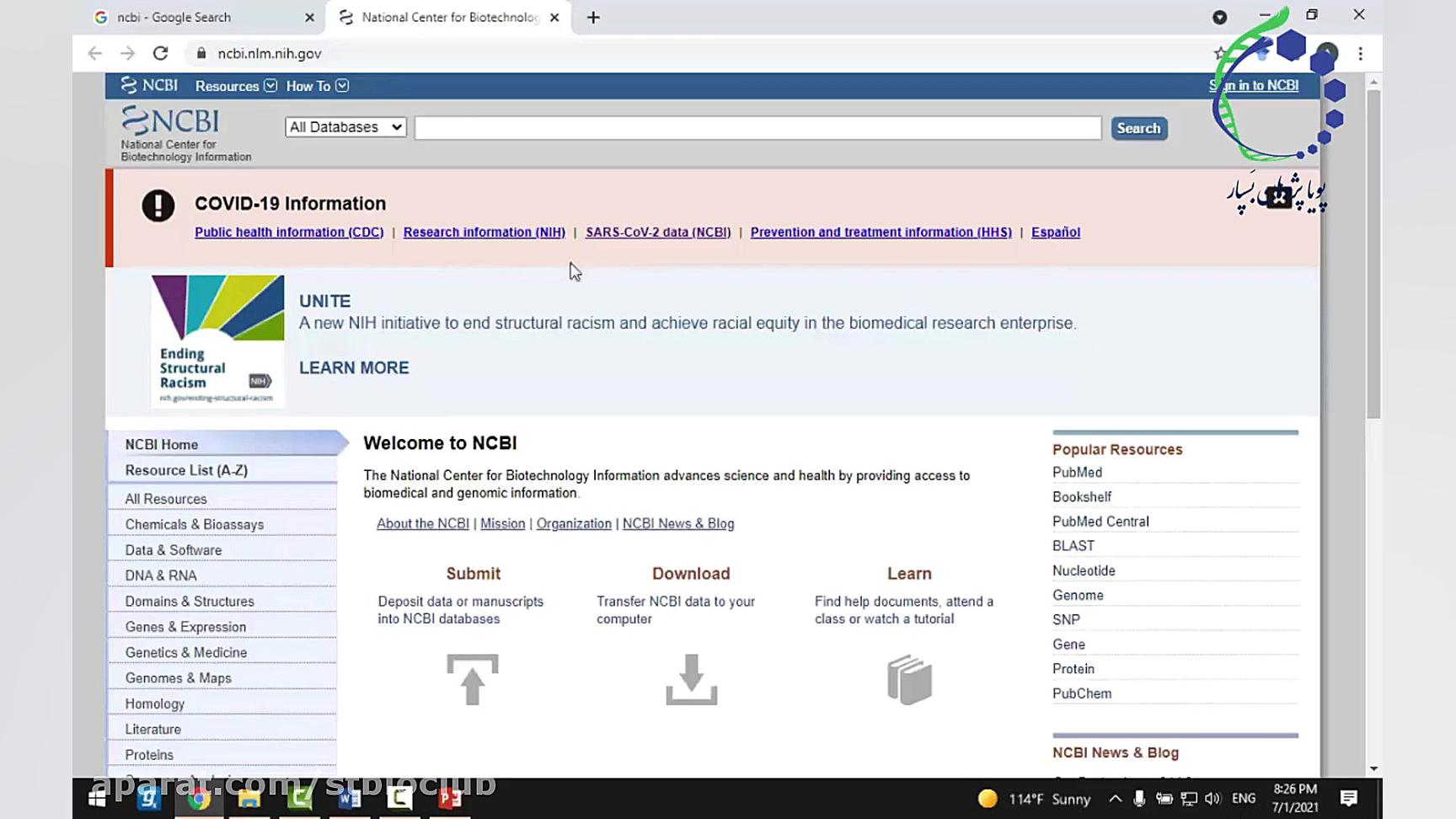 جلسه دوم کارگاه بیوانفورماتیک لیلا بلوکات
