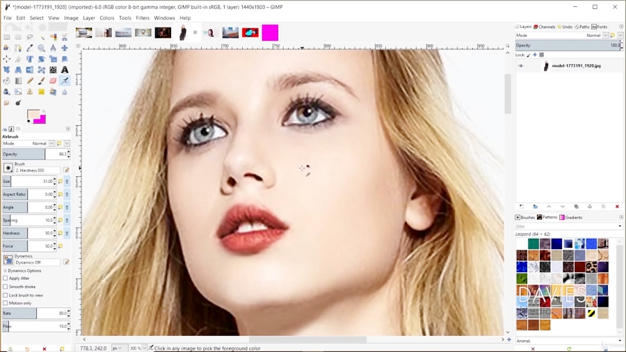 GIMP Paint Tools Airbrush Tool