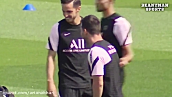 اولین تمرینات لیونل مسی بعد از...