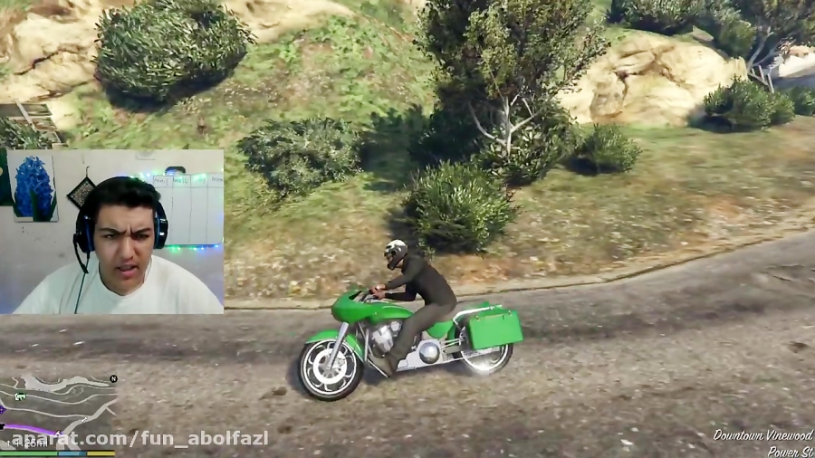 گیم پلی بازی gtav {با سگم رفتم بیرون} پارت 52