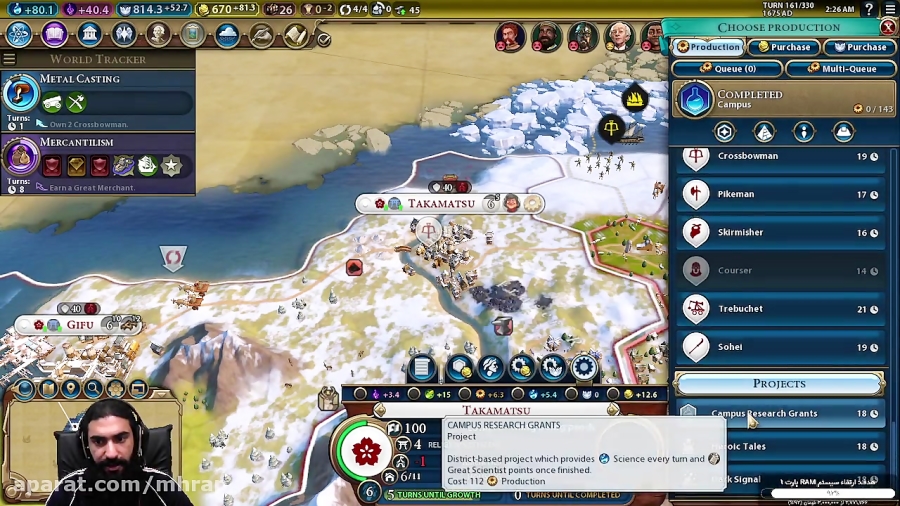 پارت 8 بازی Civilization VI نامرد اعلام جنگ داد