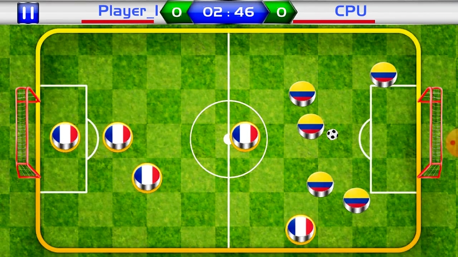 بازی فوتبال انگشتی | فرانسه_ کلمبیا