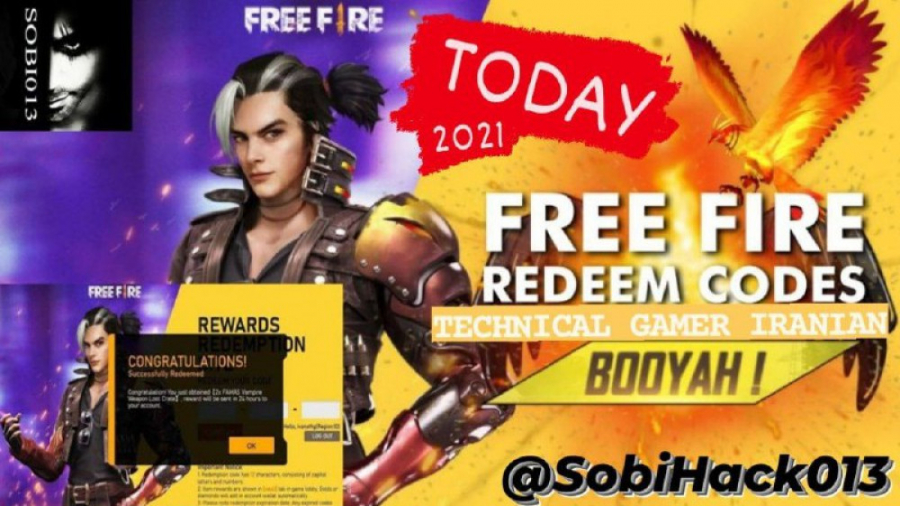 Free Fire Redeem Code گیفت کد رایگان فری فایر2021