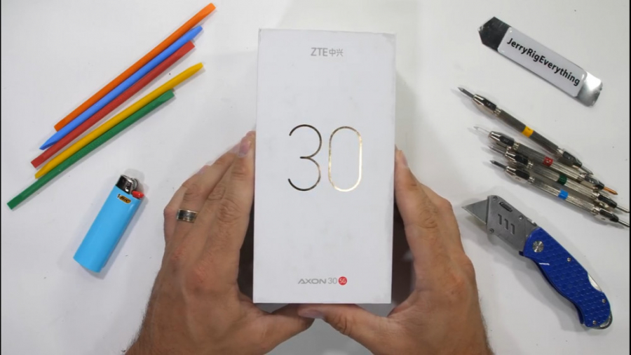 تست مقاومت گوشی ZTE Axon 30 5G پوشش زخم هیدروکلوییدی