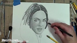 طراحی چهره مگان فاکس قدم به قد...