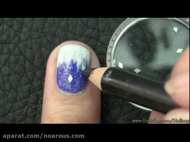 آموزش دیزاین برفی روی ناخن | نوعروس