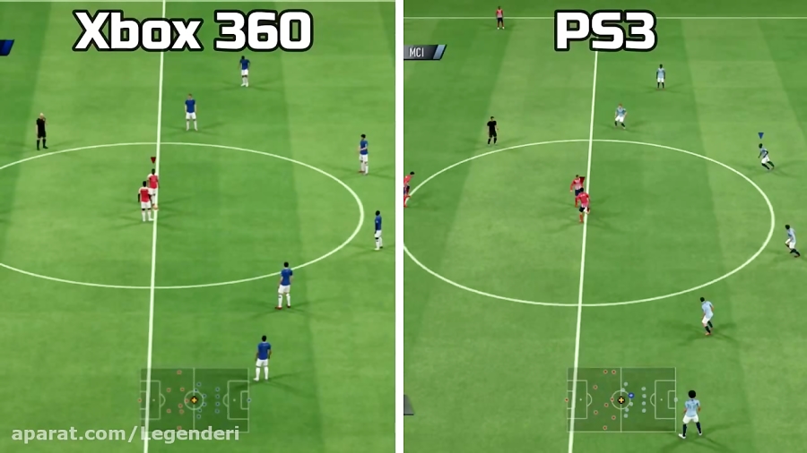 تفاوت گرافیکی بازی فیفا روی کنسول PS3 و Xbox 360