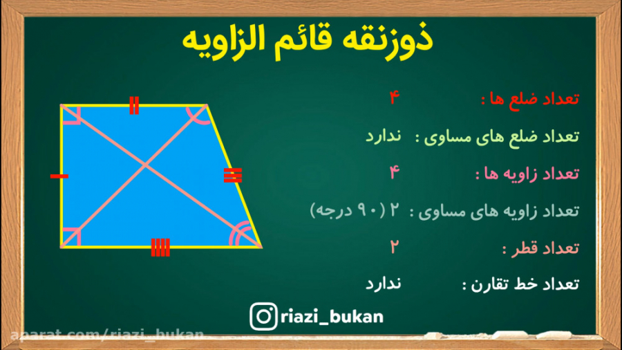 معرفی شکل ذوزنقه قائم الزاویه