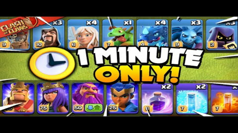 کلش آف کلنز - Clash of Clans But Only 1 Minute to Attack