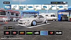 گیم پلی تیونینگ nissan skyline r34 و دریفت در بازی carx drift racing