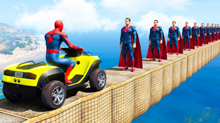 سوپرمن و اسپایدرمن در GTA 5