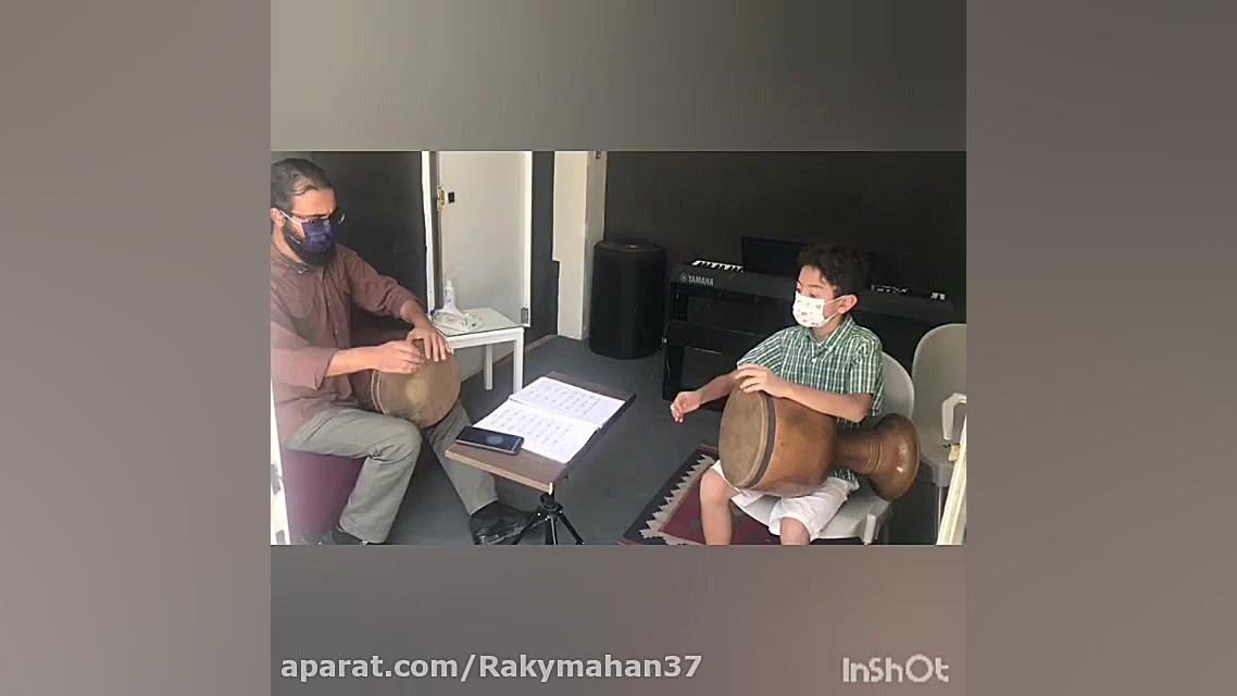 فیلم جدید ماهان راکعی در کنار استاد همایون جهانشاهی مربی تمبکش زمان72ثانیه