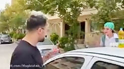 املت درست کردن رو ماشین محسن ف...