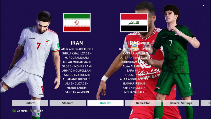 گیم پلی ایران و عراق در pes2021