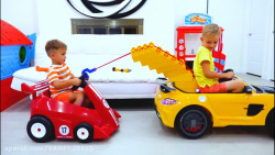 بازی ولاد و نیکی با ماشین اسبا...