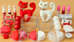 اسلایم گربه ای قرمز و سفید  اس...