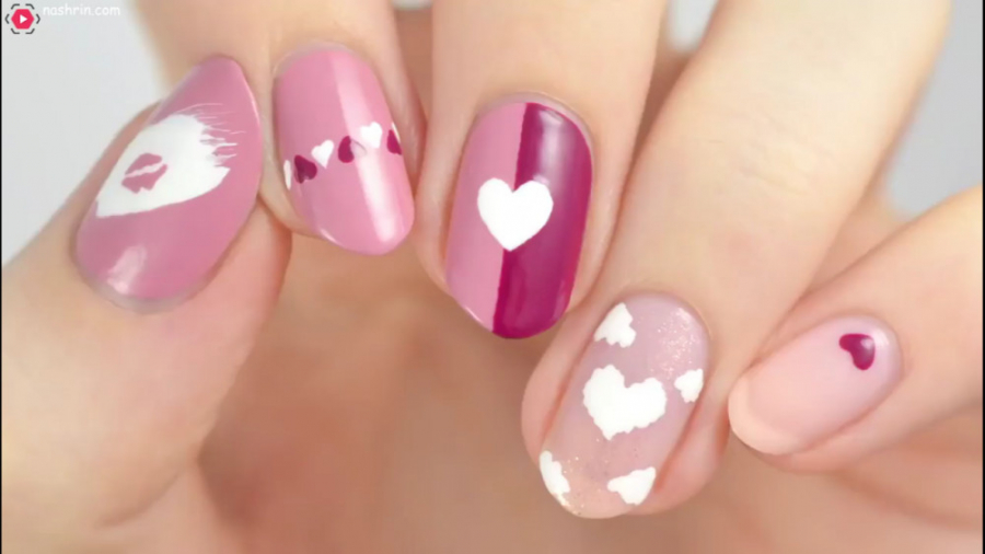 آموزش طراحی ناخن روز ولنتاین برای مبتدیان