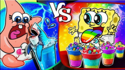 چالش باب اسفنجی و پاتریک  غذا...