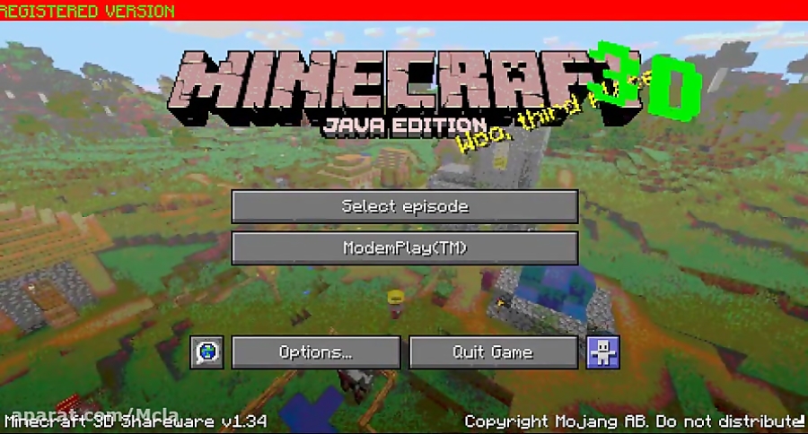 نسخه عجیب از ماینکرافت جاوا! Minecraft 3D Shareware v1. 34 ( 1994 )